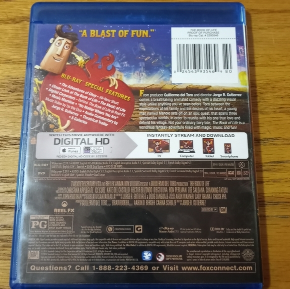 THE BOOK OF LIFE on BLU-RAY + DVD - Picture 2 of 2
